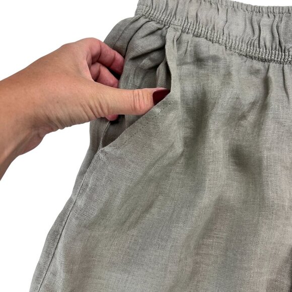 Cynthia Rowley 100% Linen Wide Leg Coastal Boho Size L - Picture 4 of 12